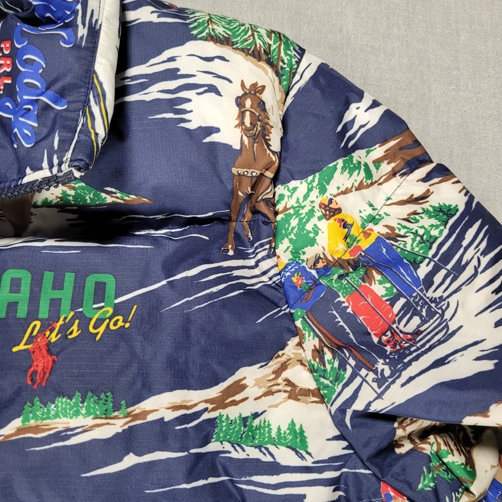 Polo Ralph Lauren Puffer Jacket Coat Boys XL 18/20 Ski Print Water Repellent - Picture 6 of 16